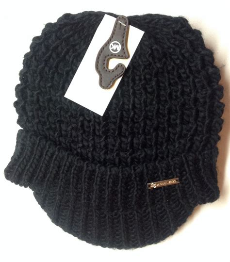 michael kors black winter hat